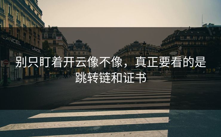 别只盯着开云像不像，真正要看的是跳转链和证书