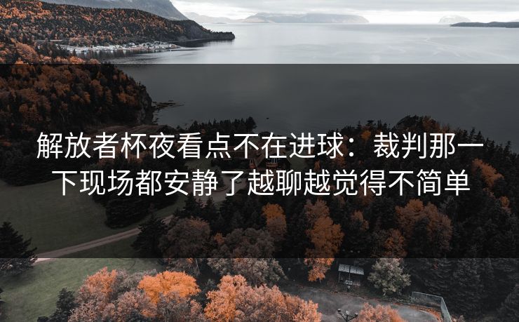 解放者杯夜看点不在进球:裁判那一下现场都安静了越聊越觉得不简单 解放者杯夜看点不在进球:裁判那一下现场都安静了越聊越觉得不简单